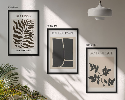 Set om 3 tavlor Minimalistiska växtposters