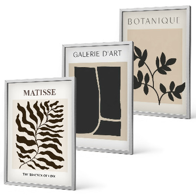 Set om 3 tavlor Minimalistiska växtposters