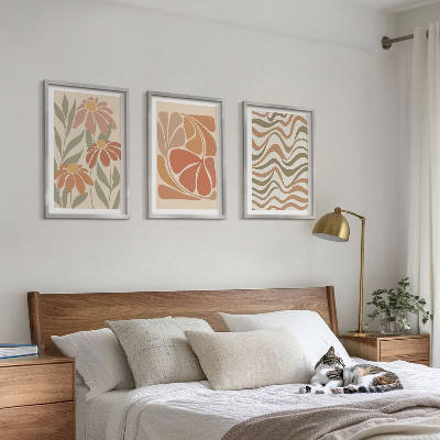 Tavelpaket med ramar Pastell abstrakta blommor