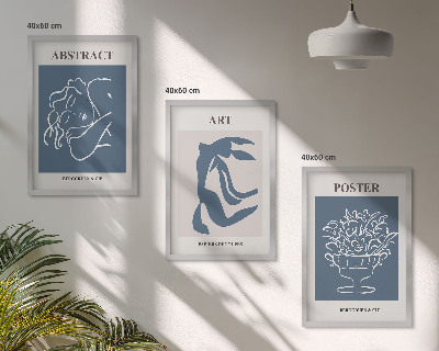 Tavelpaket med ramar Matisses snygga abstrakta mönster