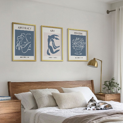 Tavelpaket med ramar Matisses snygga abstrakta mönster
