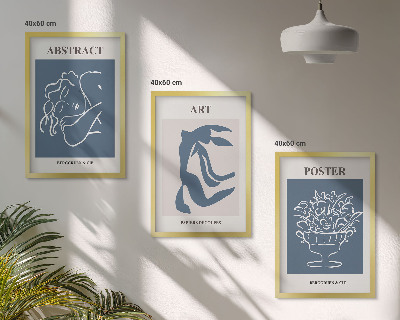 Tavelpaket med ramar Matisses snygga abstrakta mönster