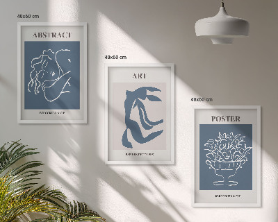 Tavelpaket med ramar Matisses snygga abstrakta mönster
