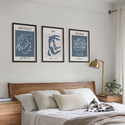 Tavelpaket med ramar Matisses snygga abstrakta mönster
