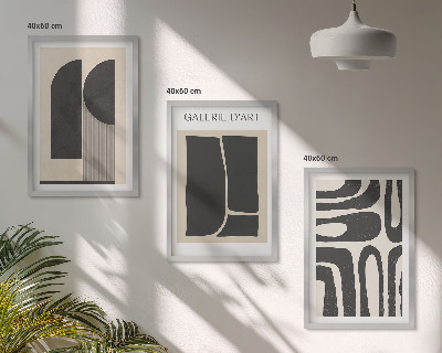 Tavelpaket med ramar Abstrakta minimalistiska posters