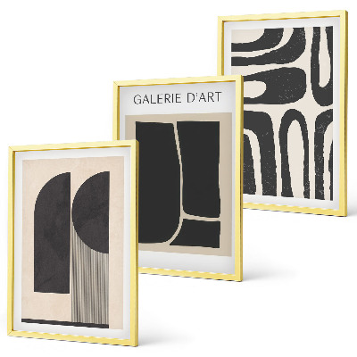 Tavelpaket med ramar Abstrakta minimalistiska posters