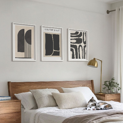 Tavelpaket med ramar Abstrakta minimalistiska posters