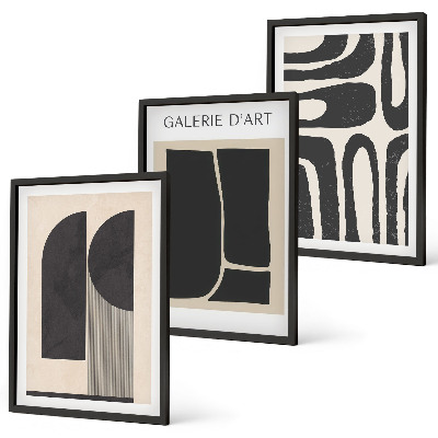 Tavelpaket med ramar Abstrakta minimalistiska posters