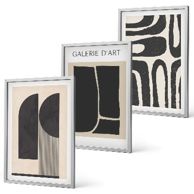 Tavelpaket med ramar Abstrakta minimalistiska posters