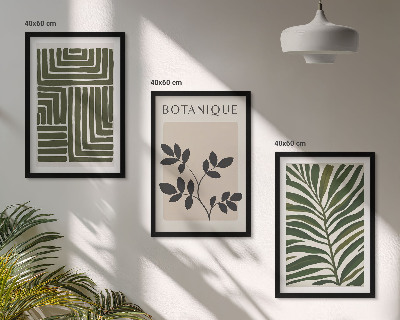 Set om 3 tavlor Botanisk boho minimalism