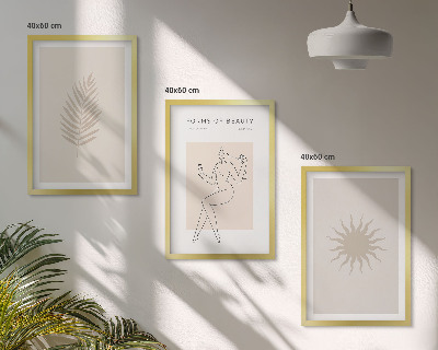 Tavelset ovanför soffa En samling minimalistiska former