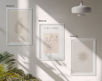 Tavelset ovanför soffa En samling minimalistiska former