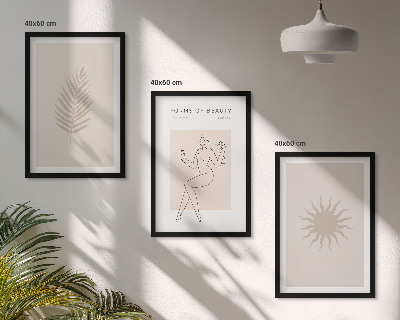 Tavelset ovanför soffa En samling minimalistiska former