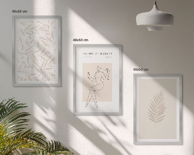 Tavelpaket med ramar Minimalistiska botaniska motiv