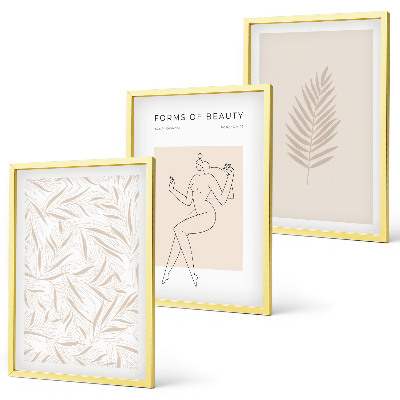 Tavelpaket med ramar Minimalistiska botaniska motiv