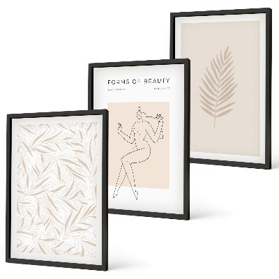 Tavelpaket med ramar Minimalistiska botaniska motiv