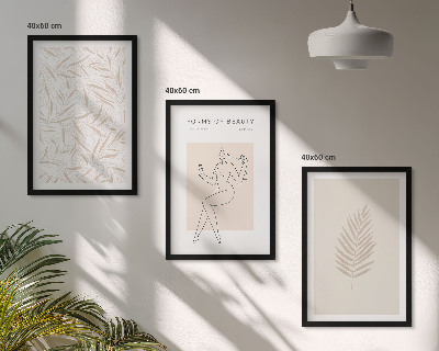 Tavelpaket med ramar Minimalistiska botaniska motiv