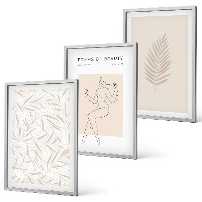 Tavelpaket med ramar Minimalistiska botaniska motiv