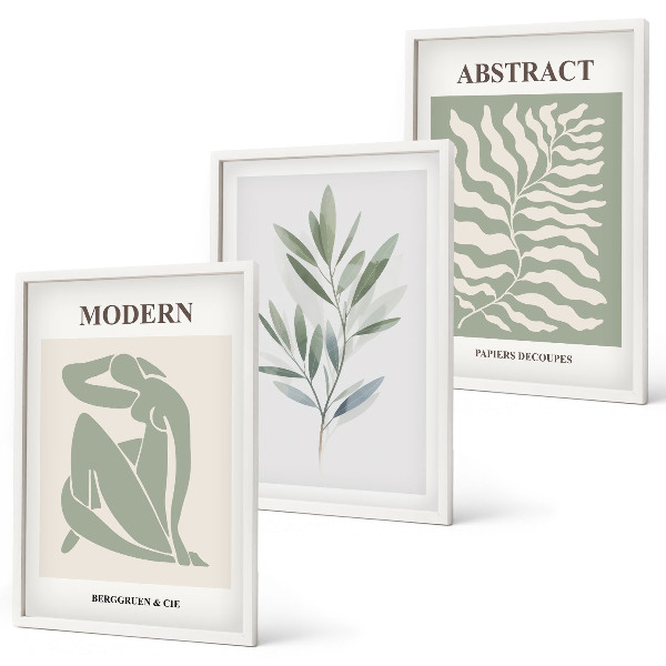 Tavelpaket med ramar Matisse akvarell boho design