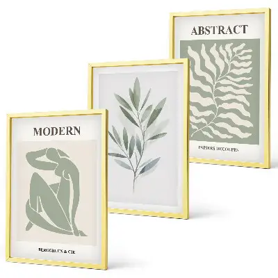 Matisse akvarell boho-design tavelvägg med ramar