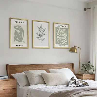 Matisse akvarell boho-design tavelvägg med ramar