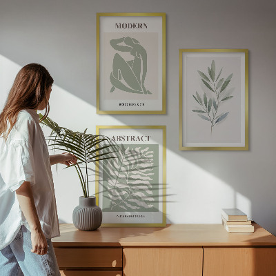 Tavelpaket med ramar Matisse akvarell boho design