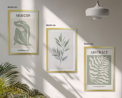 Tavelpaket med ramar Matisse akvarell boho design