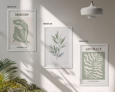 Tavelpaket med ramar Matisse akvarell boho design
