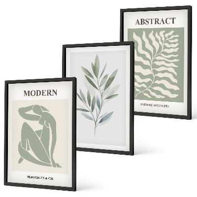 Tavelpaket med ramar Matisse akvarell boho design