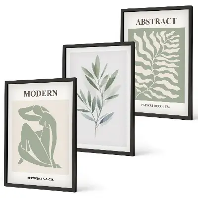 Matisse akvarell boho-design tavelvägg med ramar