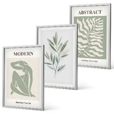 Matisse akvarell boho-design tavelvägg med ramar