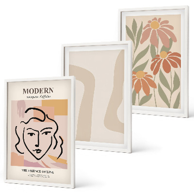 Tavelpaket med ramar Modern abstrakt kvinna