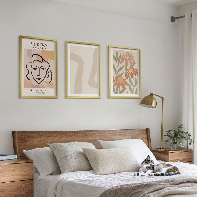 Tavelpaket med ramar Modern abstrakt kvinna