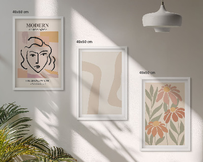 Tavelpaket med ramar Modern abstrakt kvinna