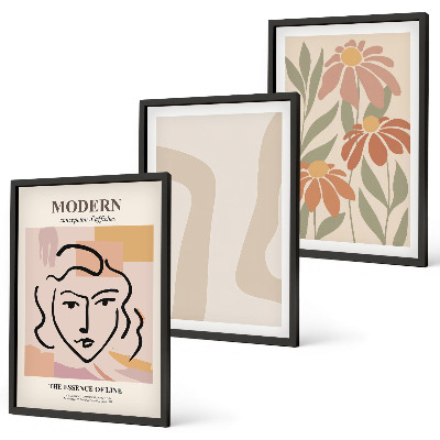 Tavelpaket med ramar Modern abstrakt kvinna