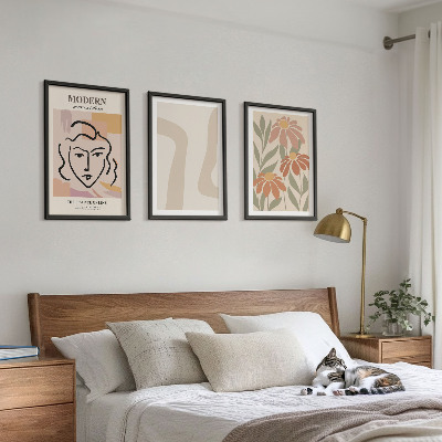 Tavelpaket med ramar Modern abstrakt kvinna