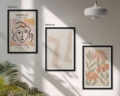 Tavelpaket med ramar Modern abstrakt kvinna
