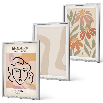 Tavelpaket med ramar Modern abstrakt kvinna