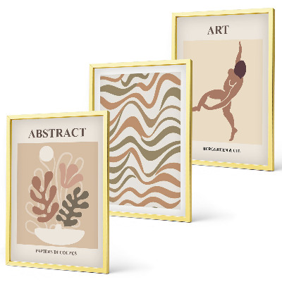 Tavelset ovanför soffa Matisse boho abstrakta mönster