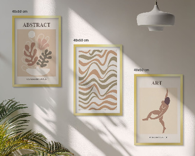Tavelset ovanför soffa Matisse boho abstrakta mönster