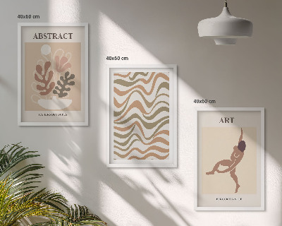 Tavelset ovanför soffa Matisse boho abstrakta mönster