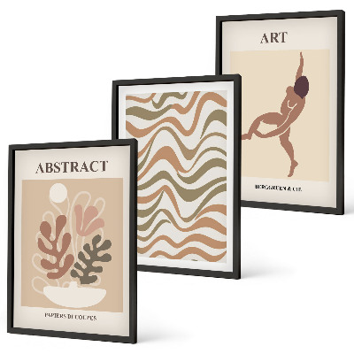 Tavelset ovanför soffa Matisse boho abstrakta mönster