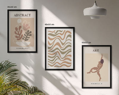 Tavelset ovanför soffa Matisse boho abstrakta mönster