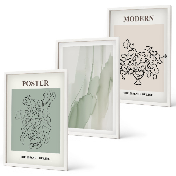 Tavelpaket med ramar Blommor i en modern vas