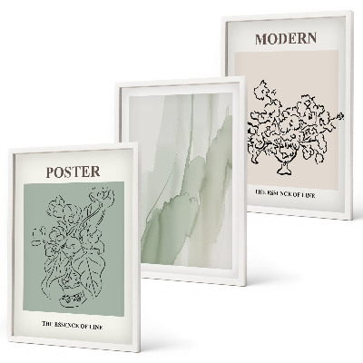 Tavelpaket med ramar Blommor i en modern vas
