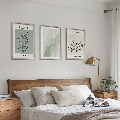 Tavelpaket med ramar Blommor i en modern vas