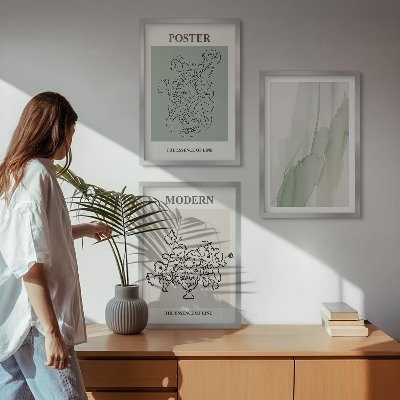 Tavelpaket med ramar Blommor i en modern vas