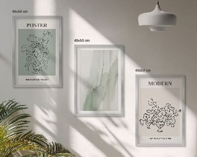 Tavelpaket med ramar Blommor i en modern vas