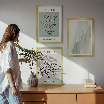 Tavelpaket med ramar Blommor i en modern vas