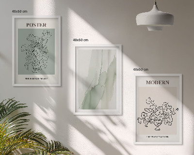 Tavelpaket med ramar Blommor i en modern vas